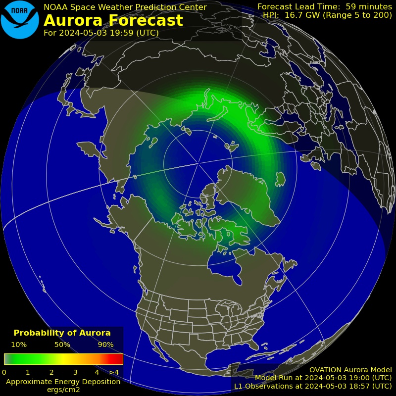 Aurora Forecast Northern Hemisphere