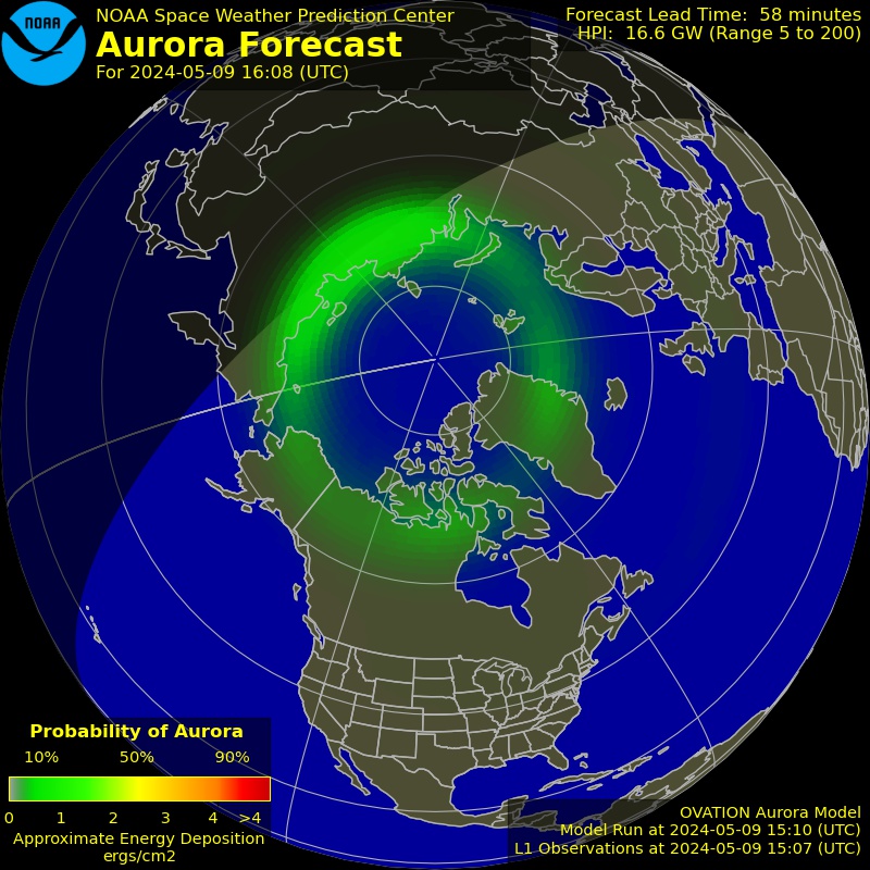 Aurora Forecast Northern Hemisphere