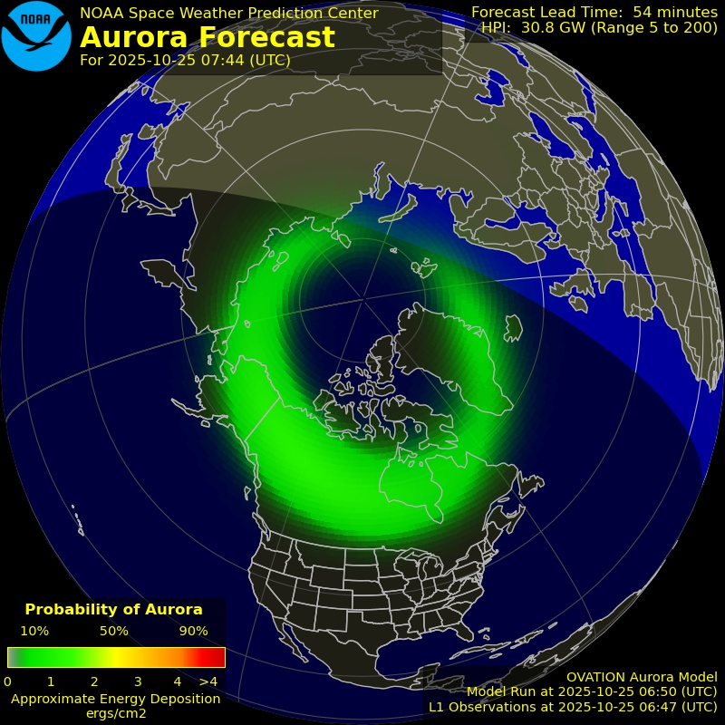 Aurora Forecast Northern Hemisphere