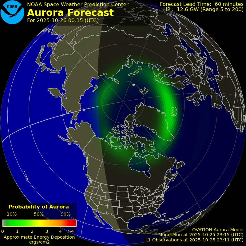 Aurora Forecast Northern Hemisphere