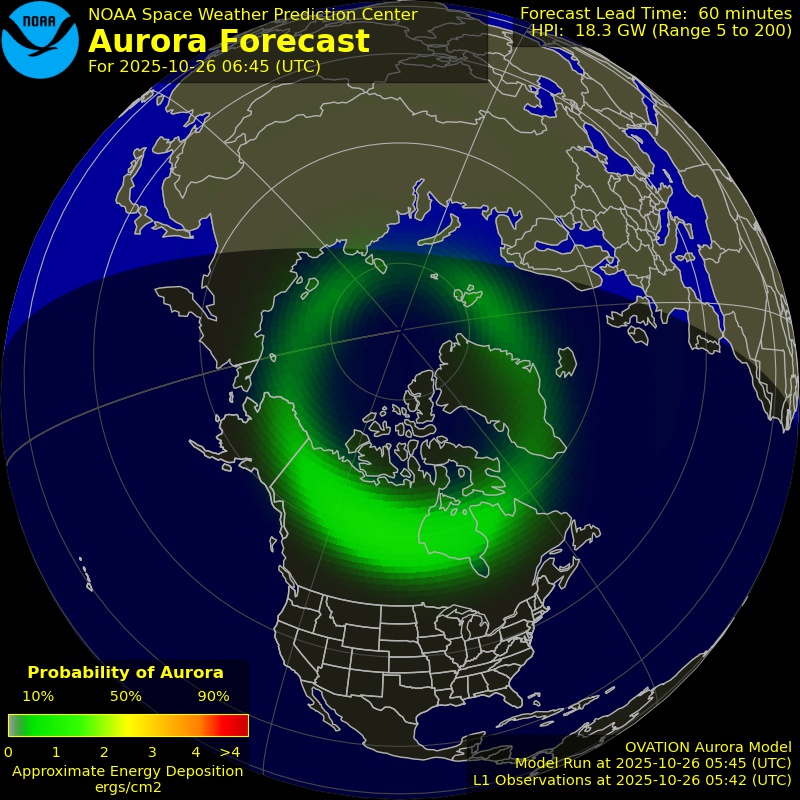 Aurora Forecast Northern Hemisphere