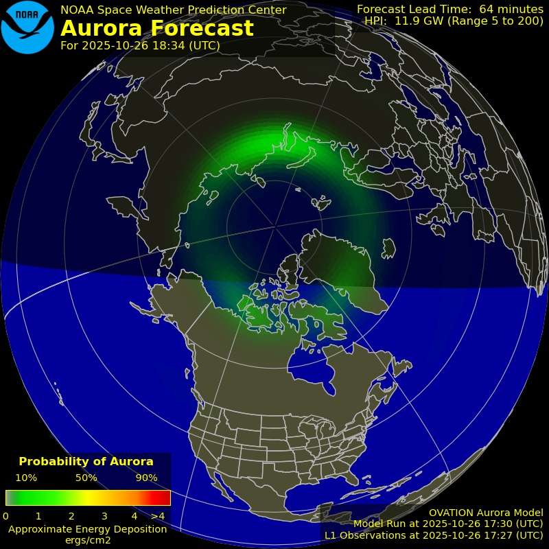 Aurora Forecast Northern Hemisphere