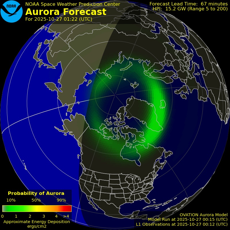 Aurora Forecast Northern Hemisphere