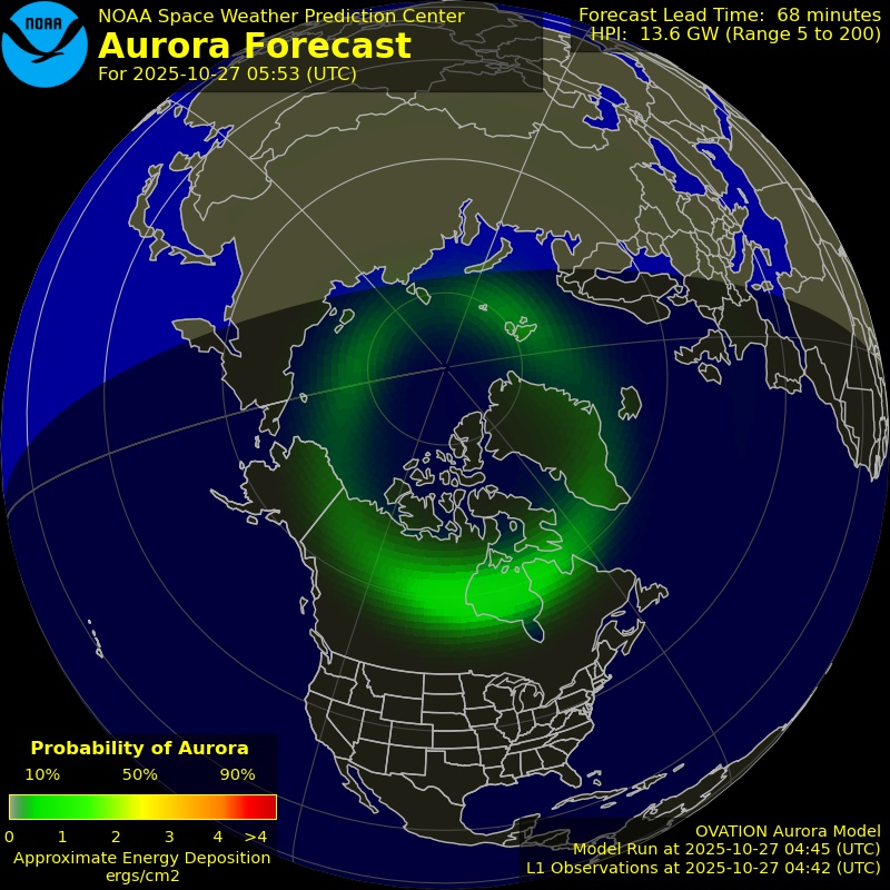 Aurora Forecast Northern Hemisphere