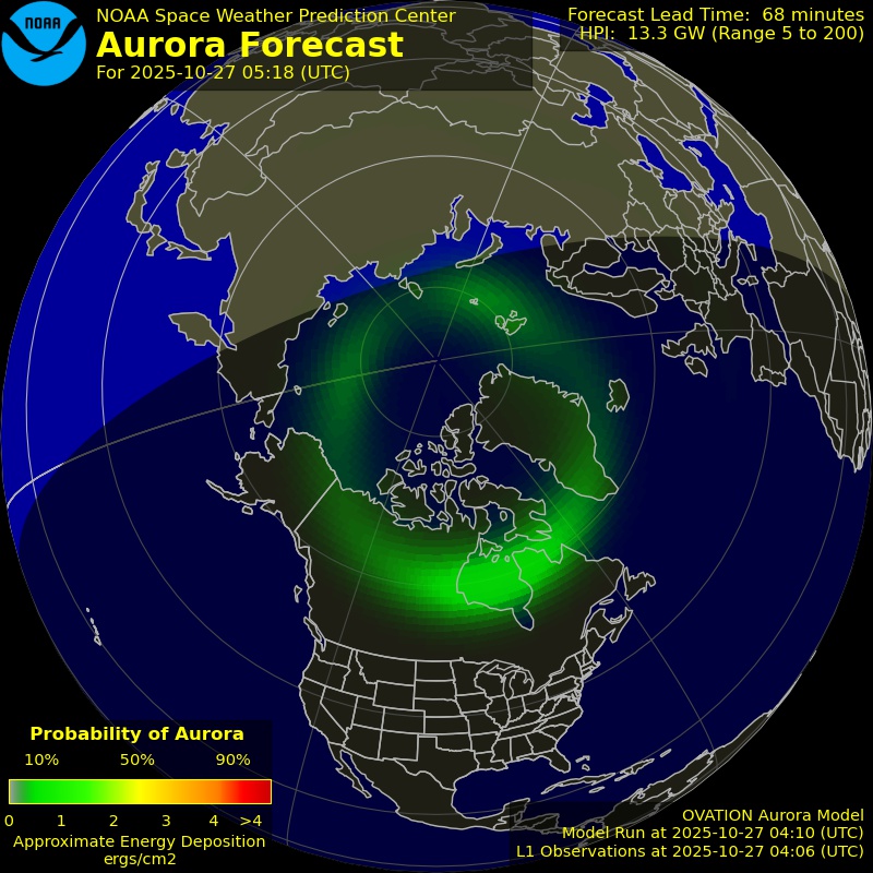 Aurora Forecast Northern Hemisphere