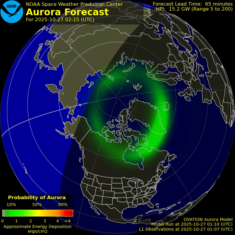 Aurora Forecast Northern Hemisphere