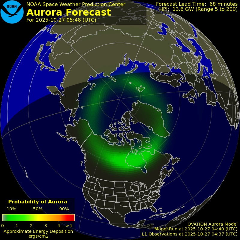 Aurora Forecast Northern Hemisphere
