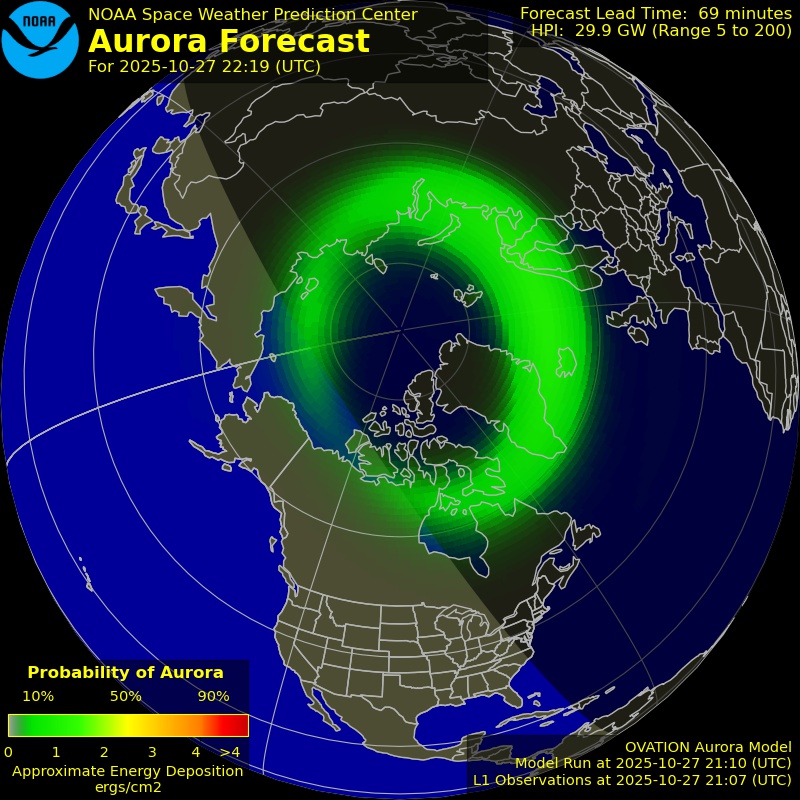 Aurora Forecast Northern Hemisphere