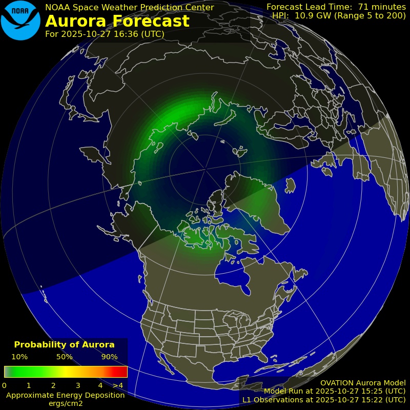 Aurora Forecast Northern Hemisphere