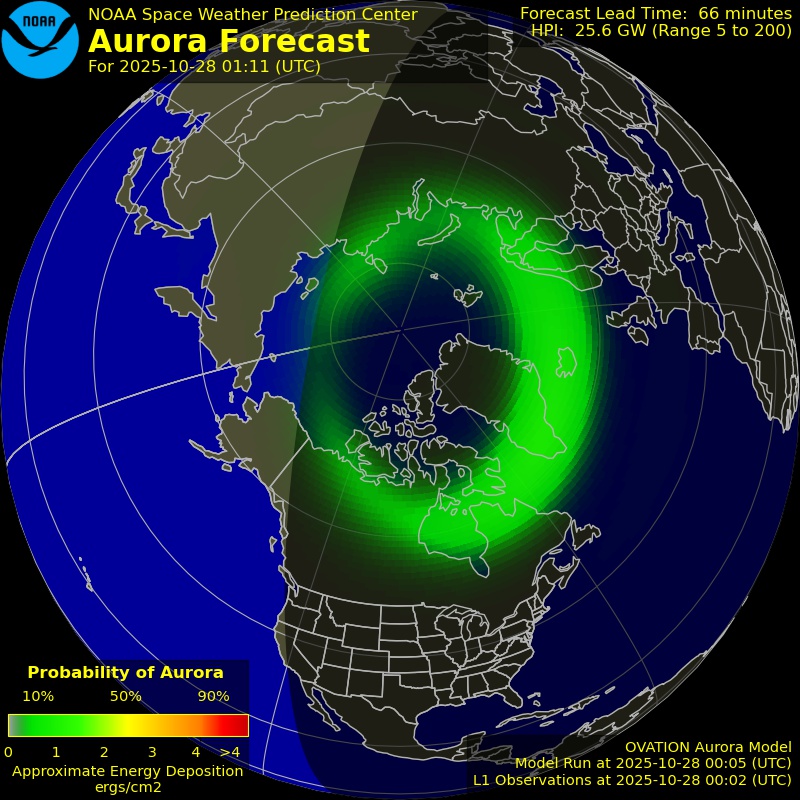 Aurora Forecast Northern Hemisphere