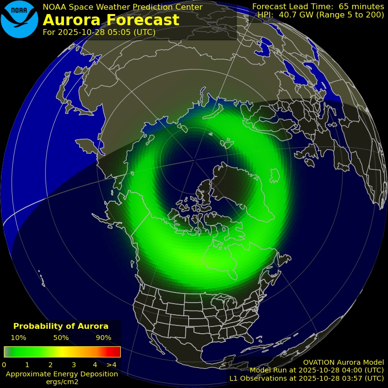Aurora Forecast Northern Hemisphere