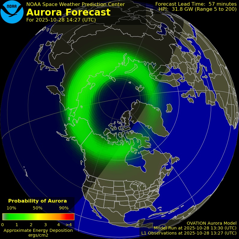 Aurora Forecast Northern Hemisphere
