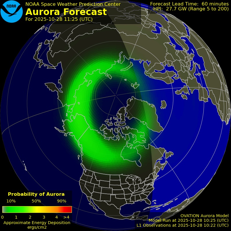 Aurora Forecast Northern Hemisphere