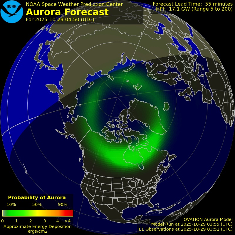Aurora Forecast Northern Hemisphere