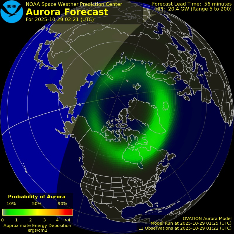Aurora Forecast Northern Hemisphere