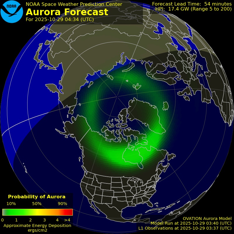 Aurora Forecast Northern Hemisphere