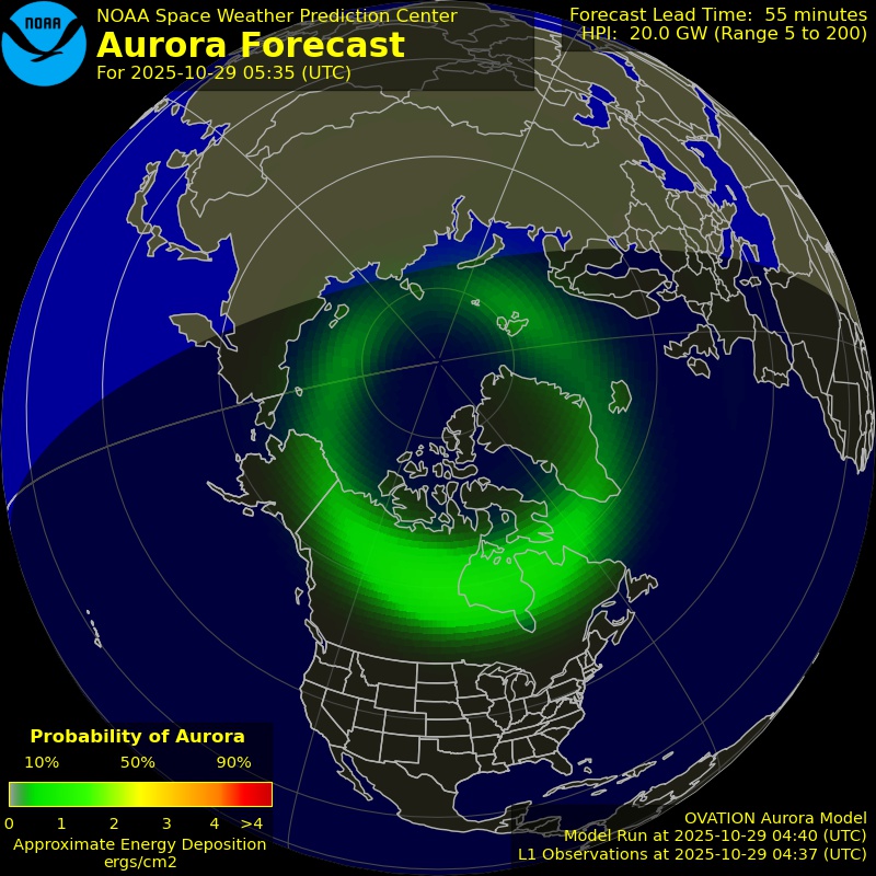 Aurora Forecast Northern Hemisphere