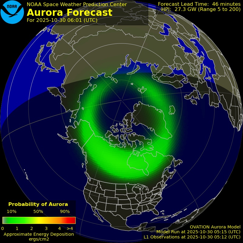 Aurora Forecast Northern Hemisphere