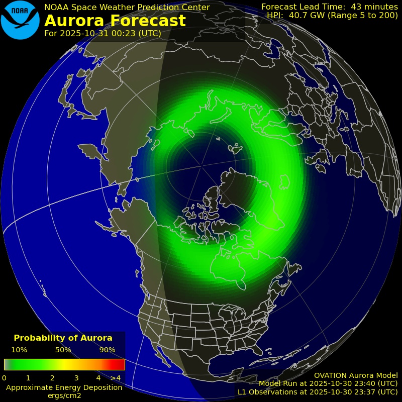 Aurora Forecast Northern Hemisphere