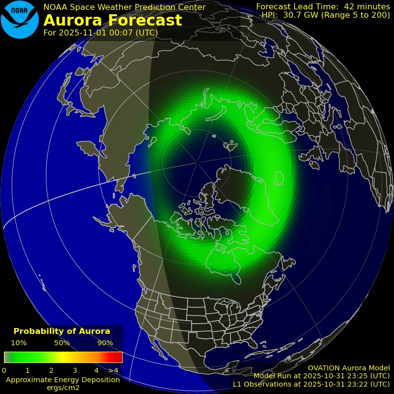 Aurora Forecast Northern Hemisphere