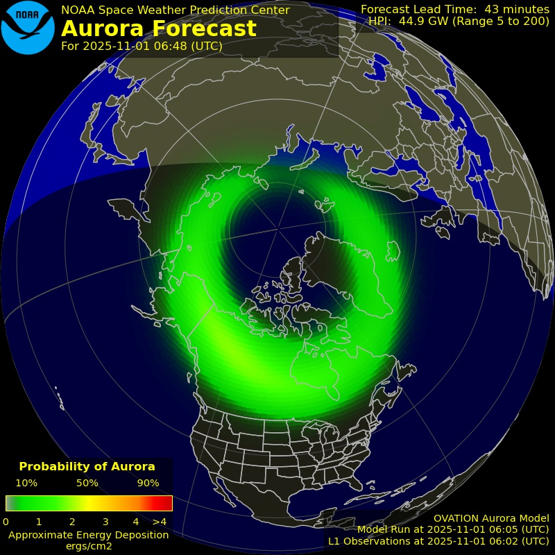 Aurora Forecast Northern Hemisphere